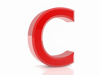 Fototapeta premium the red letter Z on white background 3d rendering