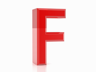 the red letter Z on white background 3d rendering