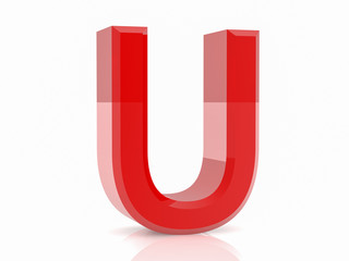 the red letter Z on white background 3d rendering