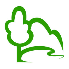 Monochrome nature icon.