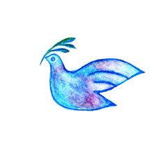 Peace symbol - dove with olive branch