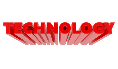 3D TECHNOLOGY word on white background