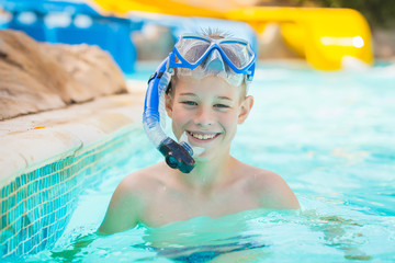 Pretty kid in swimming pool