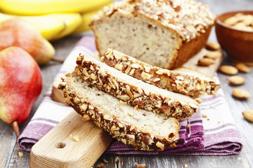 Homemade banana cake