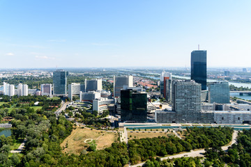Obraz premium Aerial View Of Vienna City Skyline