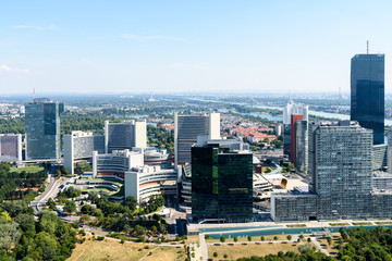 Fototapeta premium Aerial View Of Vienna City Skyline