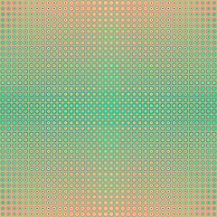 Retro buttons, raster geometric seamless mirrored pattern. Blue pink vintage pattern with colorful concentric circles looks like buttons, double mirrored and seamless.