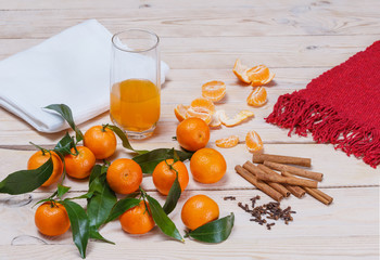 Tangerine juice , cinnamon and cloves.