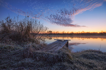 Dawn over the small pond
