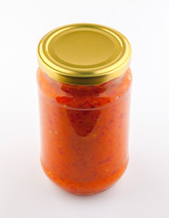 Glass jar isolated studio shot