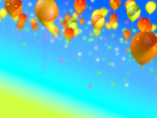 colorful ballons in the sky