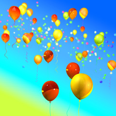 colorful ballons in the sky