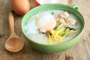 rice porridge with minced pork