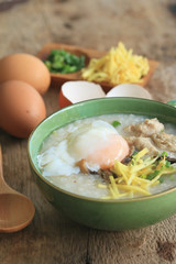 rice porridge with minced pork