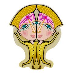 gemini - decorative zodiac sign