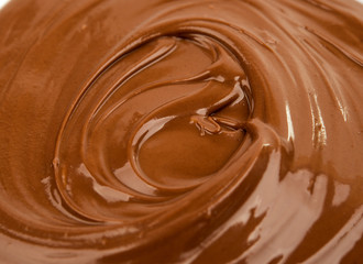 Close up photo of chocolate flow