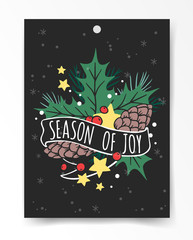 Christmas greeting card illustration