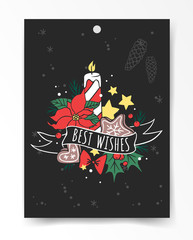 Christmas greeting card illustration