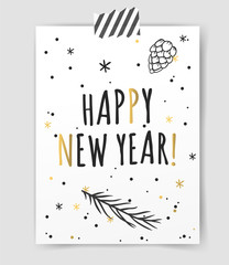 Christmas greeting card illustration