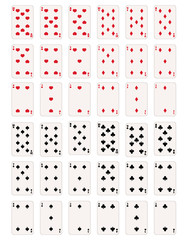 Vector Set of Numbers and Figures Playing Cards