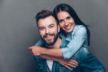Fototapeta premium Cieszę się, że jesteśmy razem.