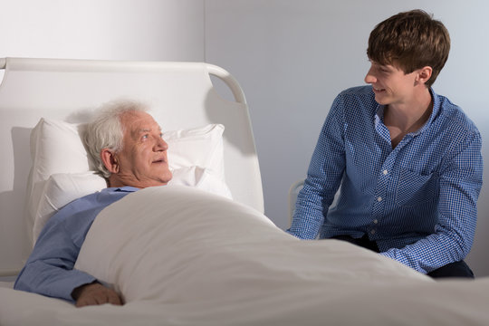 Hospice patient with a caregiver