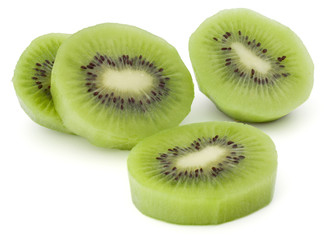 Fototapeta premium sliced Kiwi fruit isolated on white background cutout