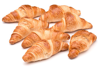 Croissant or  crescent roll isolated on white background cutout