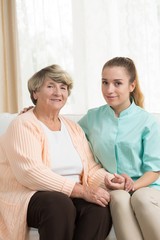 Obraz premium Senior lady in rest home