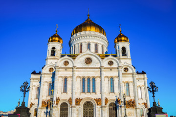 Fototapeta na wymiar Cathedral of Christ the Savior, Moscow