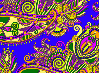ethnic horizontal authentic decorative paisley pattern for your 