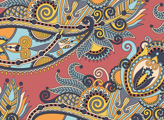 ethnic horizontal authentic decorative paisley pattern for your 