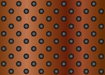 Metal perforated texture brown background