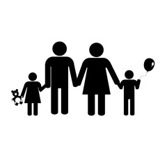 family black vector silhouette