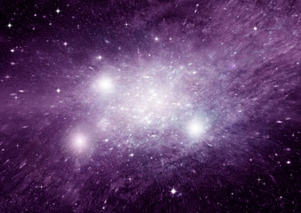 Stars, dust and gas nebula in a far galaxy