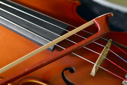 Violin music wooden instrument.