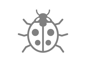 Ladybird icon on white background