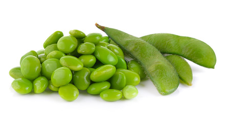  soy beans on white background