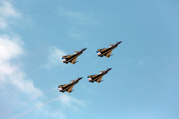  F16 Gripen and August 1st Aerobatic team pilots