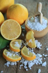 fresh lemon with salt