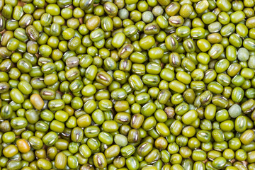 Fototapeta na wymiar Green beans or mung beans background