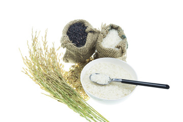 rice isolated on white background