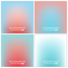 Abstract Creative concept vector multicolored blurred background set. For Web and Mobile Applications, art illustration template design, business infographic and social media, modern decoration