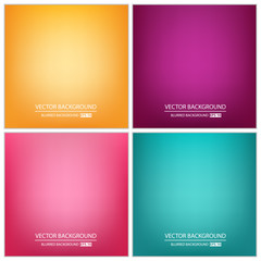 Abstract Creative concept vector multicolored blurred background set. For Web and Mobile Applications, art illustration template design, business infographic and social media, modern decoration