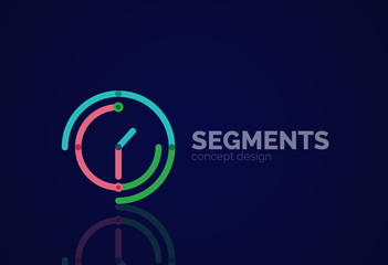 Vector outline minimal abstract geometric logo