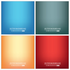 Abstract Creative concept vector multicolored blurred background set. For Web and Mobile Applications, art illustration template design, business infographic and social media, modern decoration