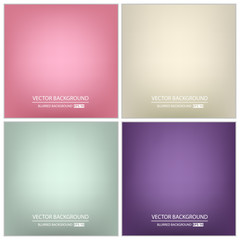 Abstract Creative concept vector multicolored blurred background set. For Web and Mobile Applications, art illustration template design, business infographic and social media, modern decoration