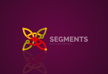 Vector outline minimal abstract geometric logo