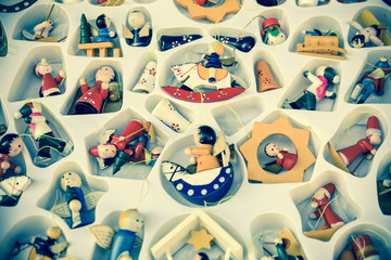 Christmas figure decoration made of wood