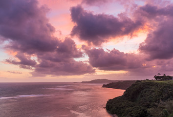 Obraz premium Sunrise to Kilauea Lighthouse in Kauai